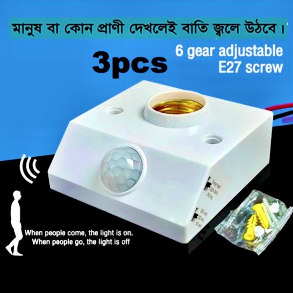 Human Infrared Sensor / Motion Sensor holder, 3 pic, 1 month replacement guarantee.